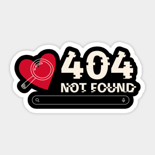 404, Heart Not Found Sticker